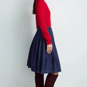 Seven 7 for all Mankind Pleated Midi Skirt Sz 25 NEW